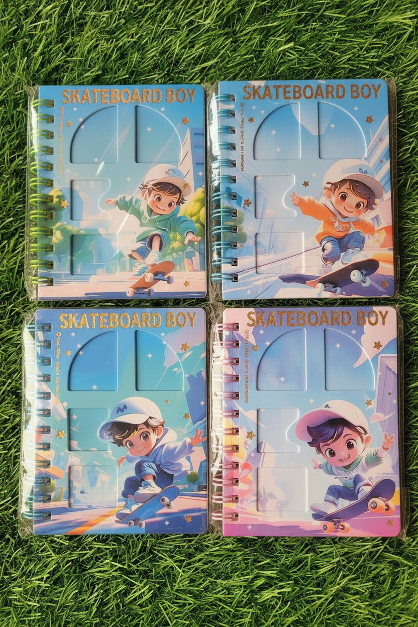 Mini Spiral Skateboard Theme Diary