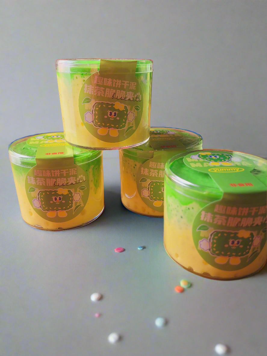 Matcha Bubble Slime For Kids