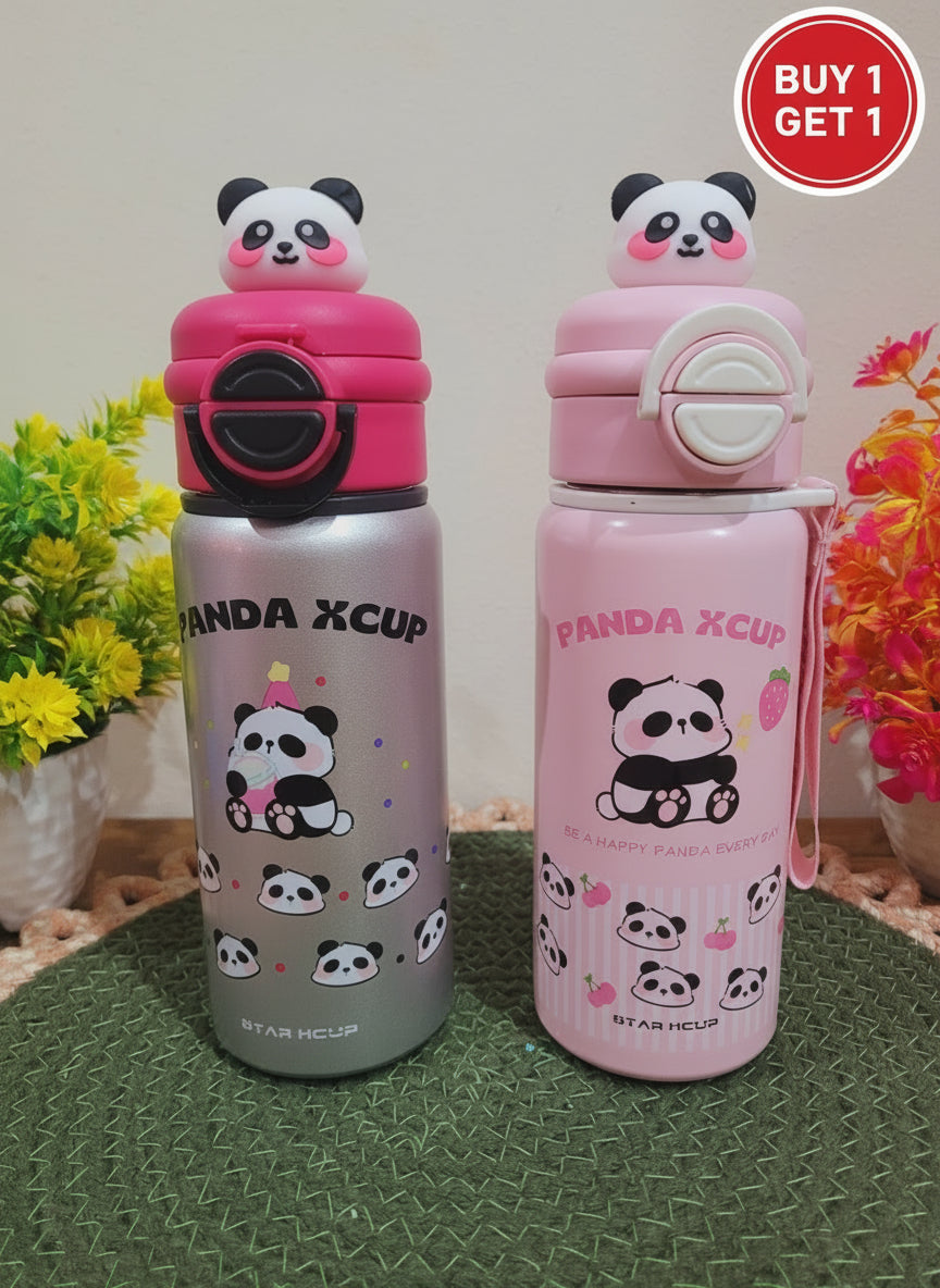 Panda 2in1 Steel Sipper-600 ML