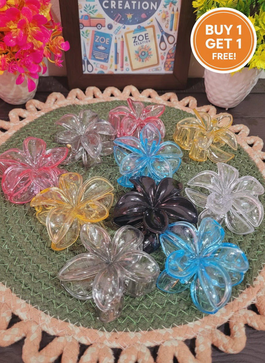 Transparent Flower Hair Clutcher