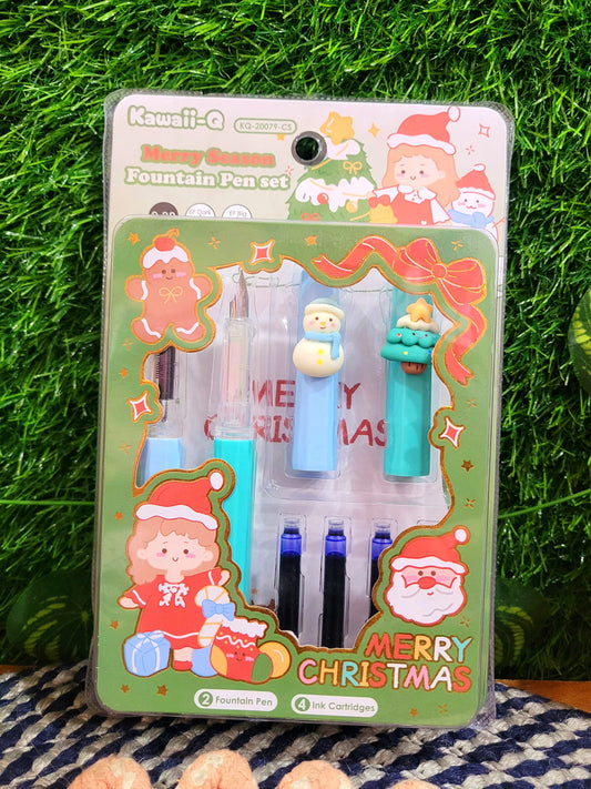 Christmas Themed Fountain Pen Set