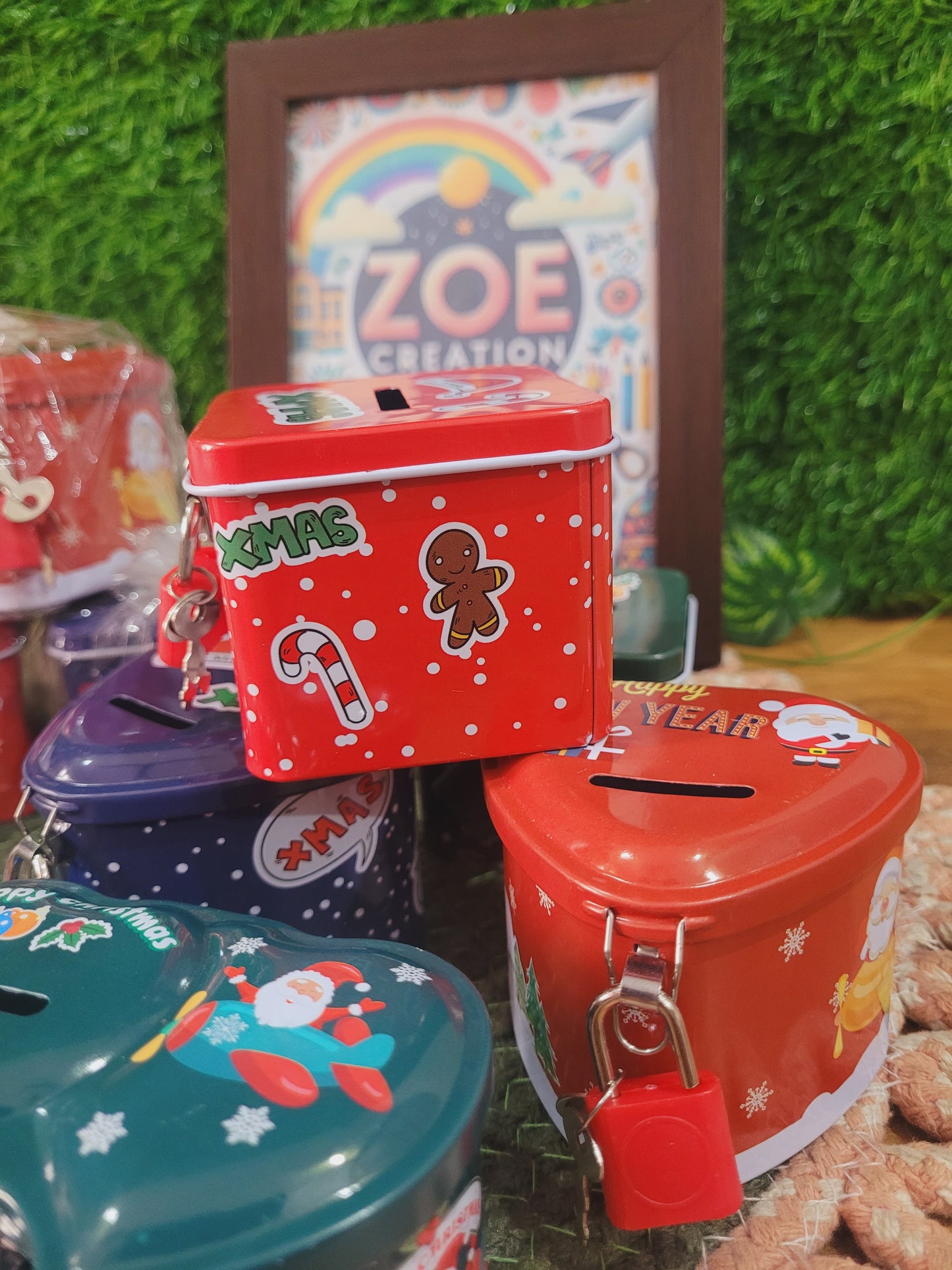 Christmas Themed Mini Money Bank