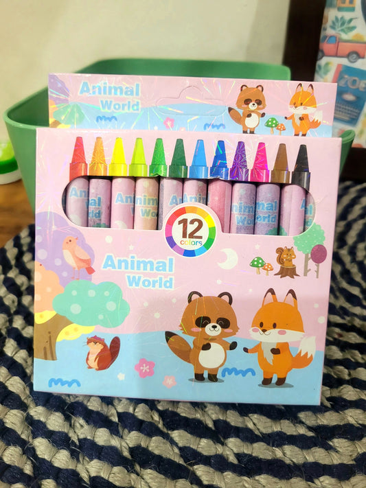Wax Crayons Set For Kids- 12 Shades