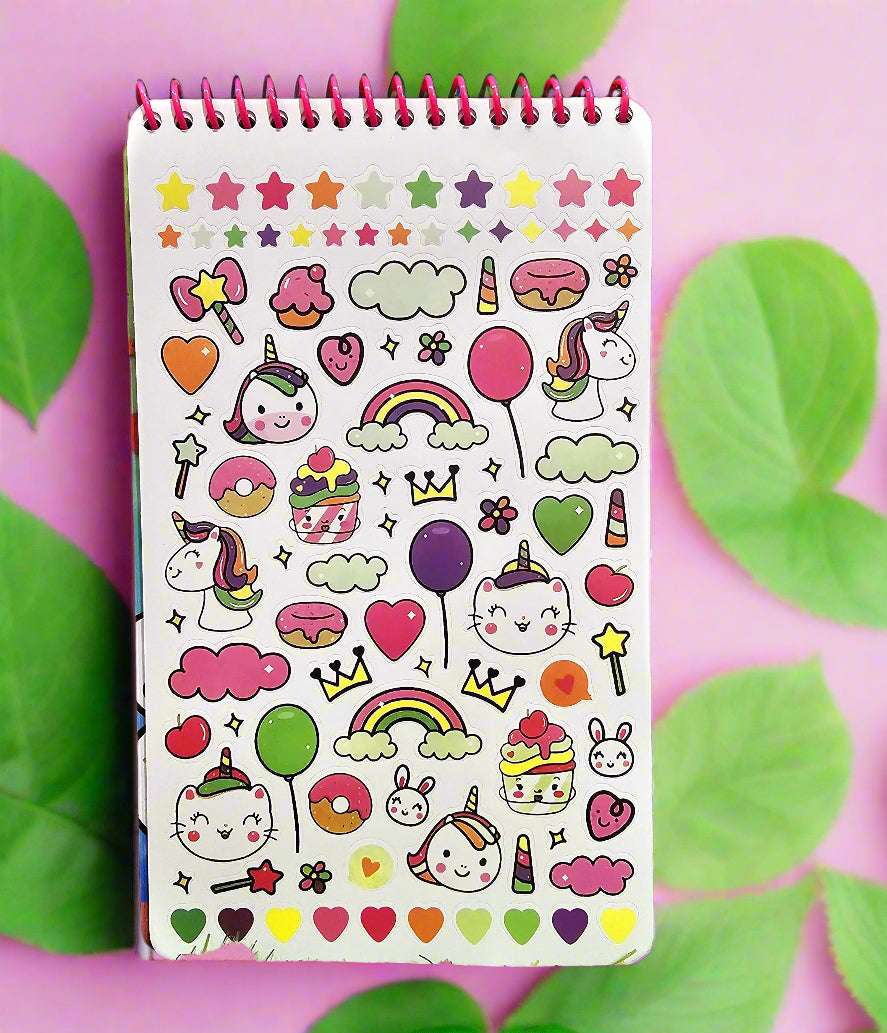 Unicorn Coloring Book With Stickers