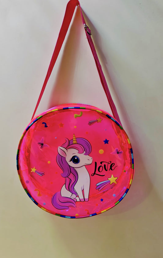 Neon Transparent Round Sling Bag