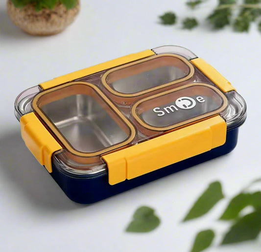 Stainless Steel Lunch Box- 3 Grid