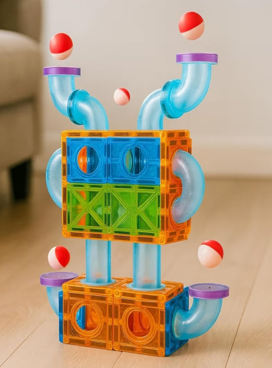 Magnetic Tiles-25Pcs-Rolling Ball Building Blocks For Kids