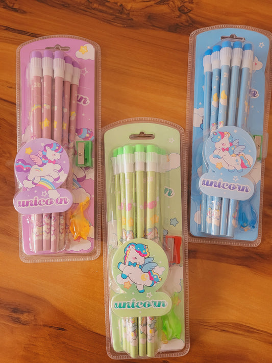 Unicorn Pencils Set