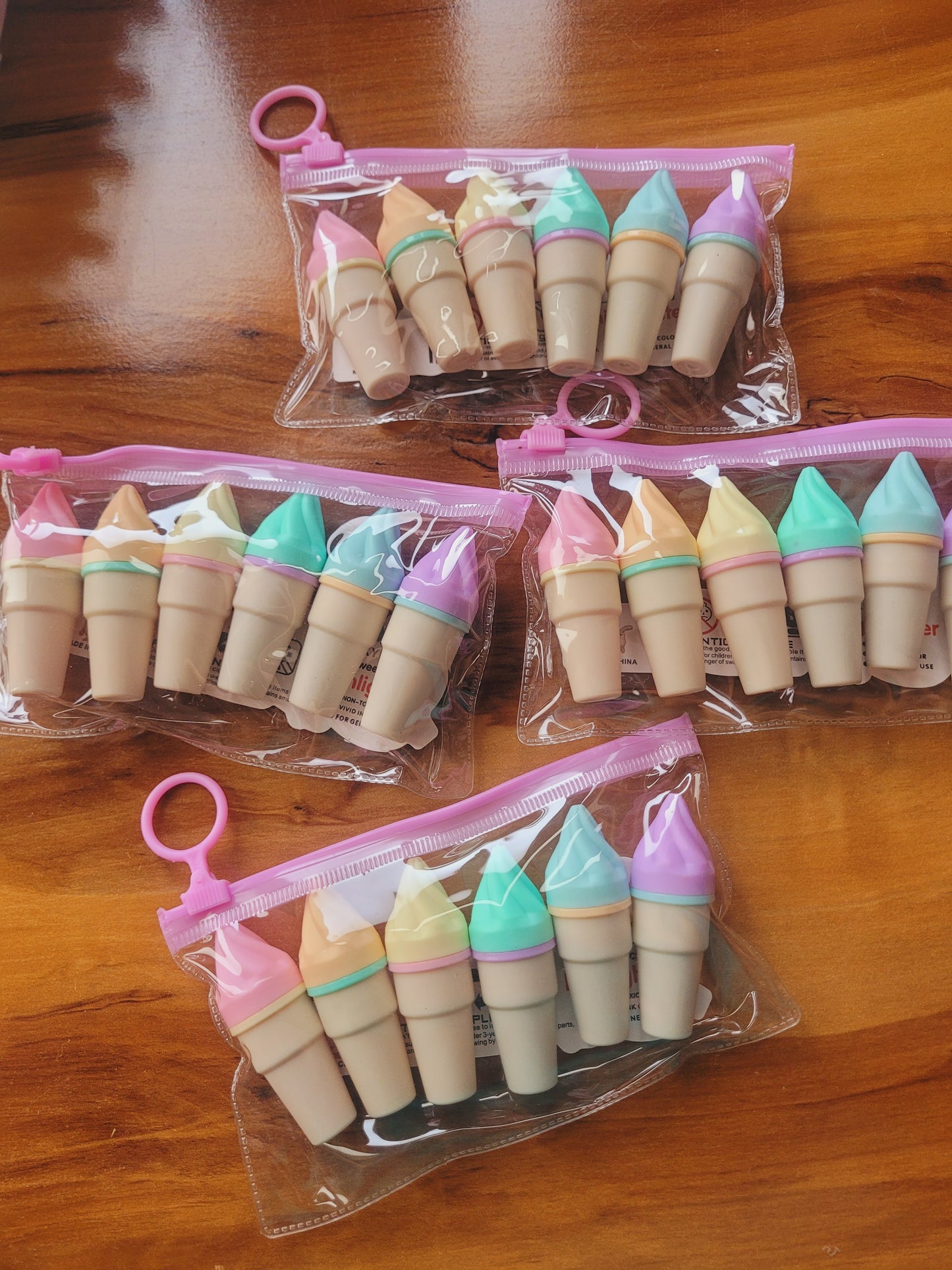 Ice-Cream Cone Highlighters-Pack of 6