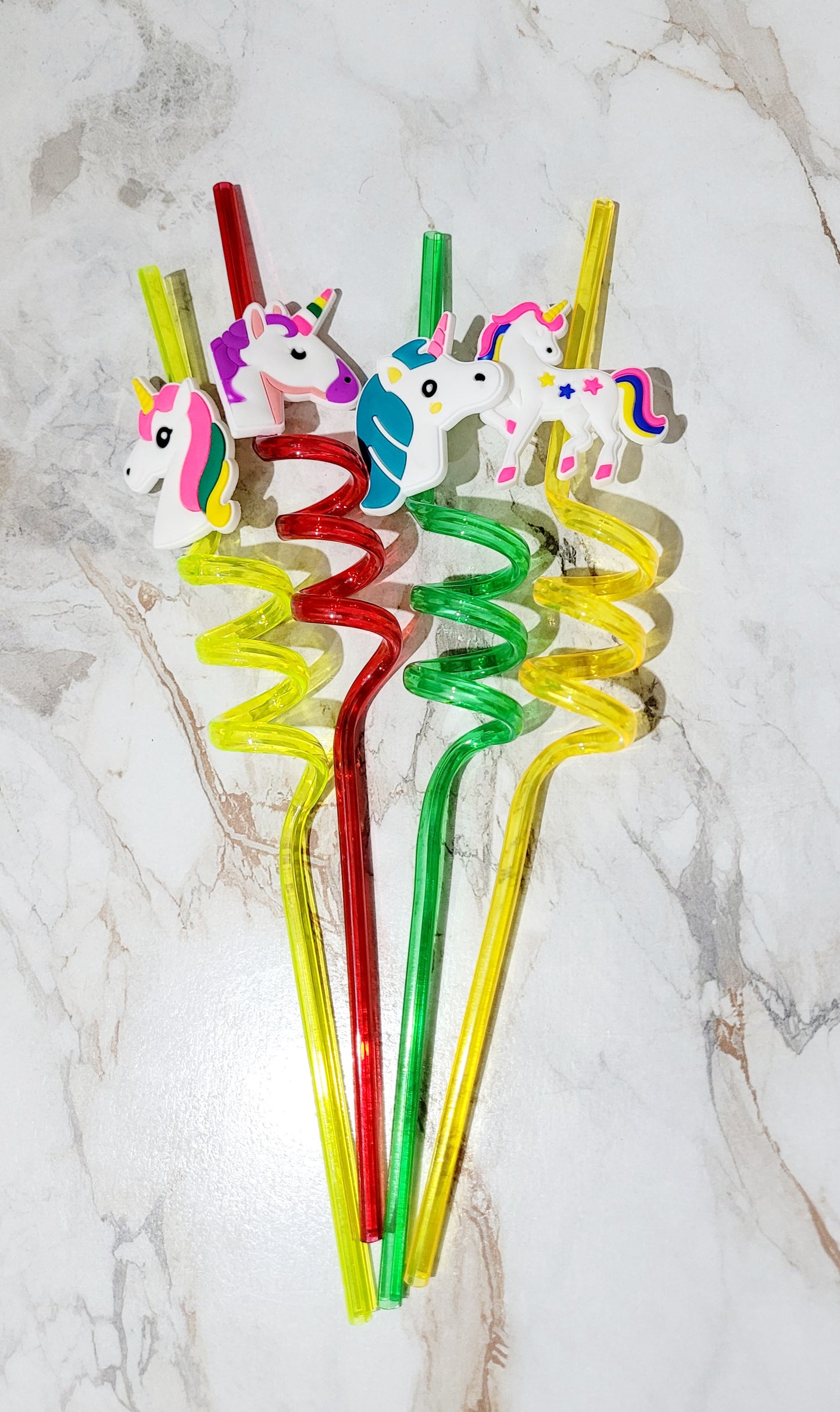 Pack of 4 Unicorn Straws