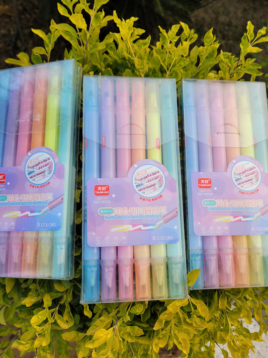 Pack Of 6 Erasable Highlighters