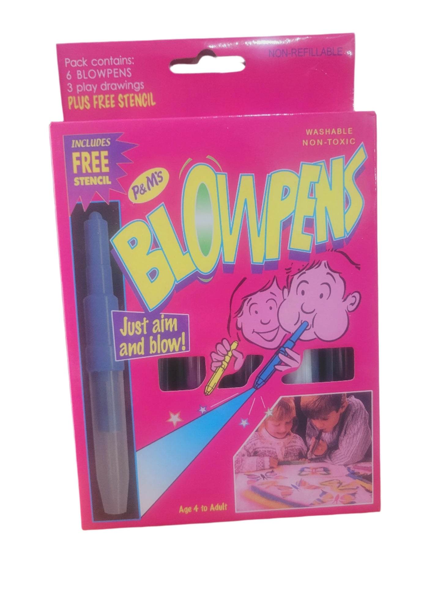 Blow Pens Set of 6 pcs color spray