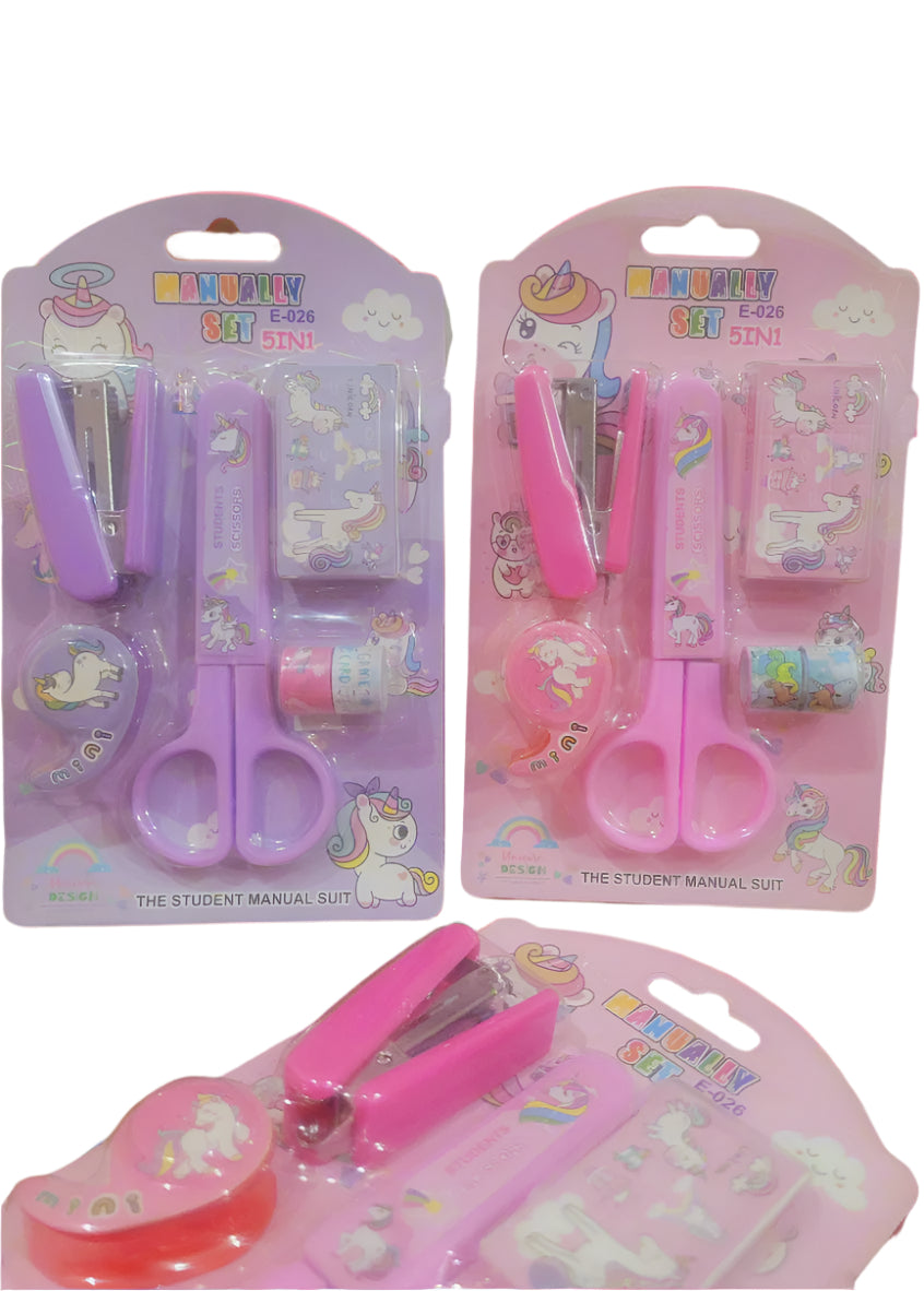 Unicorn Manual 5in1 Stationery Set