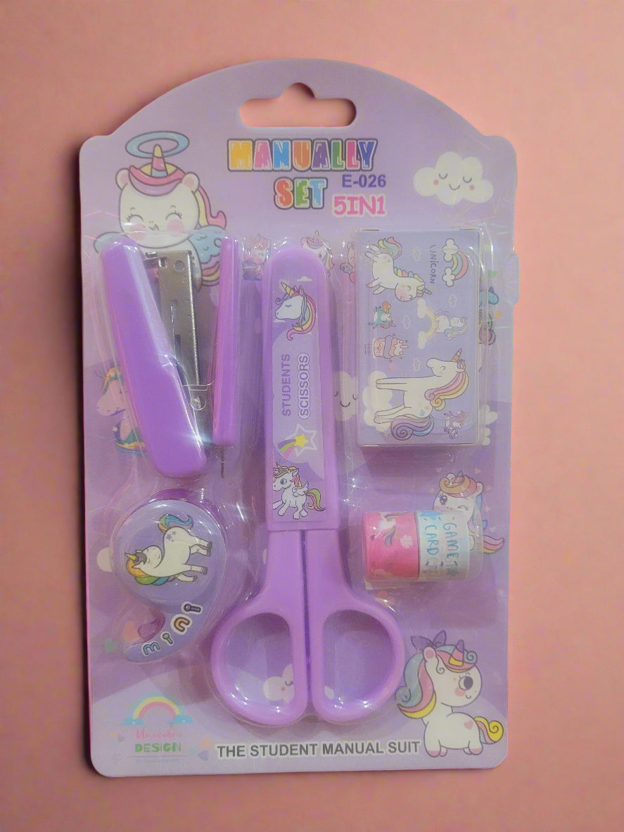 Unicorn Manual 5in1 Stationery Set