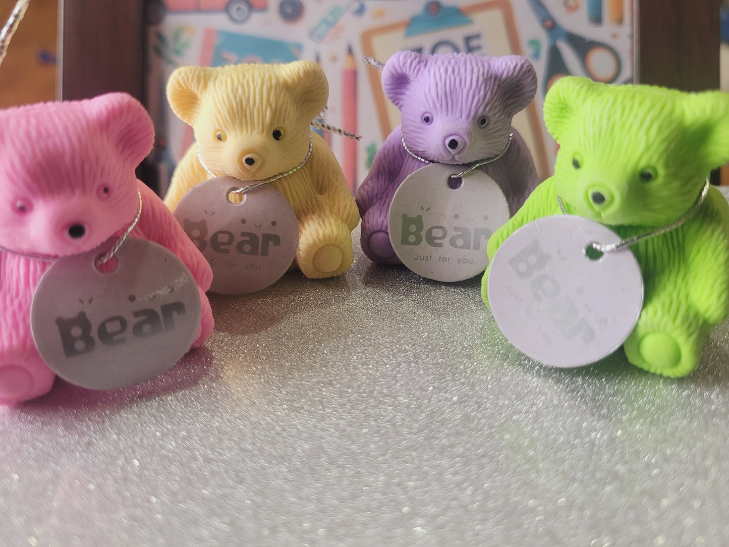 Cute Teddy Bear Eraser+Sharpener