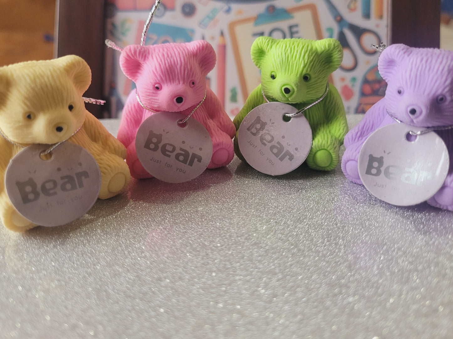 Cute Teddy Bear Eraser+Sharpener