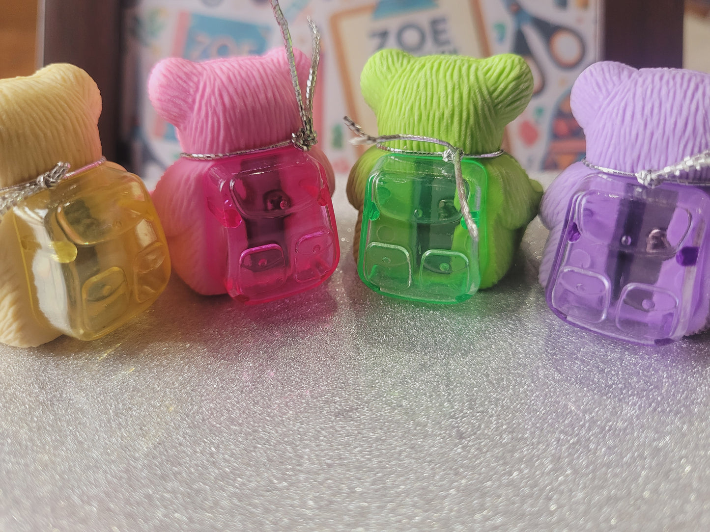 Cute Teddy Bear Eraser+Sharpener