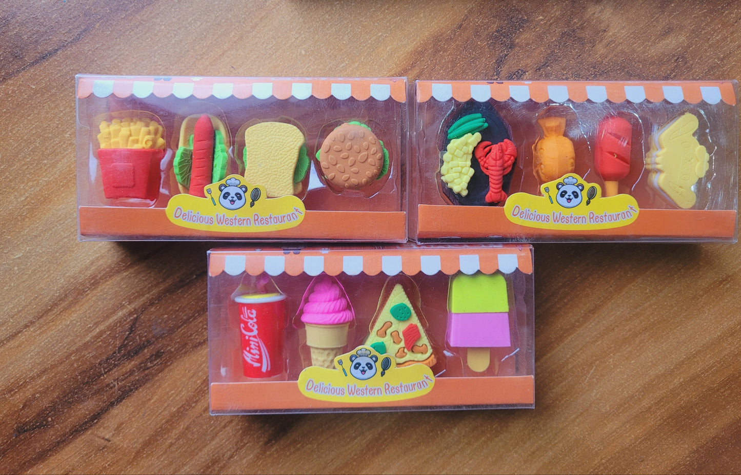 Fast Food Eraser-Set of 4