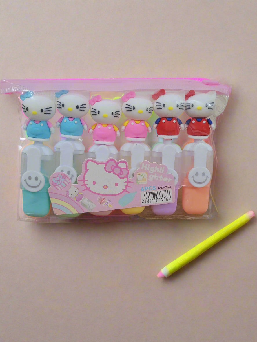 Kitty Highlighters-Pack of 6