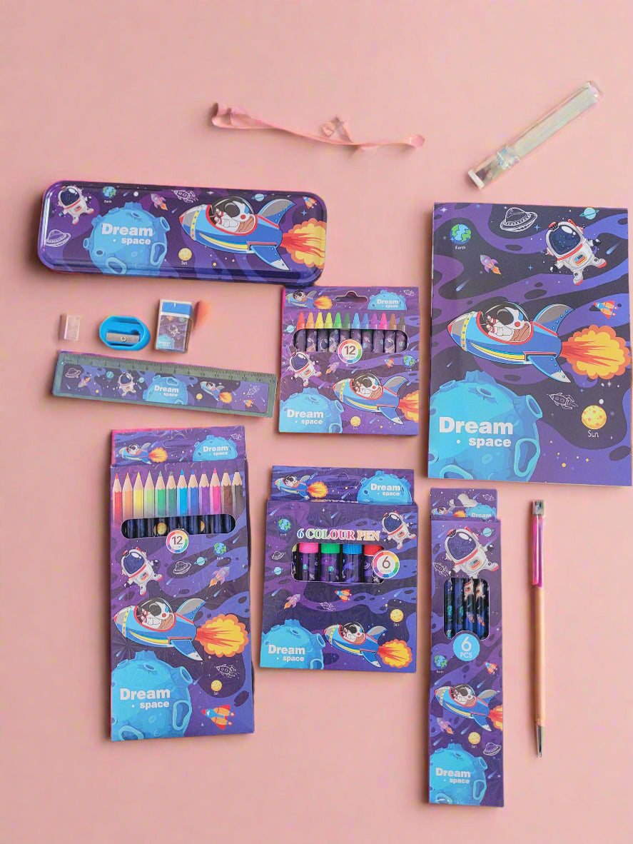 Dream Space All-in-One Stationery Gift Set For Kids-41 Pcs