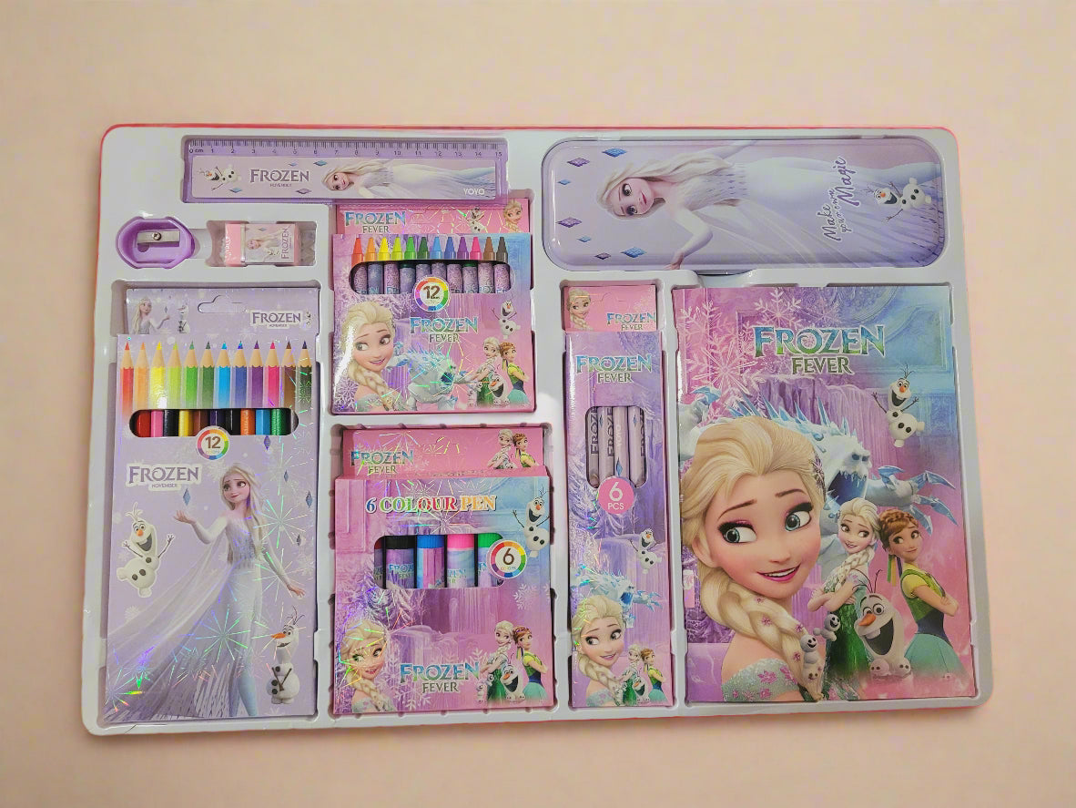 Frozen Theme All-in-One Stationery Gift Set For Kids-41 Pcs