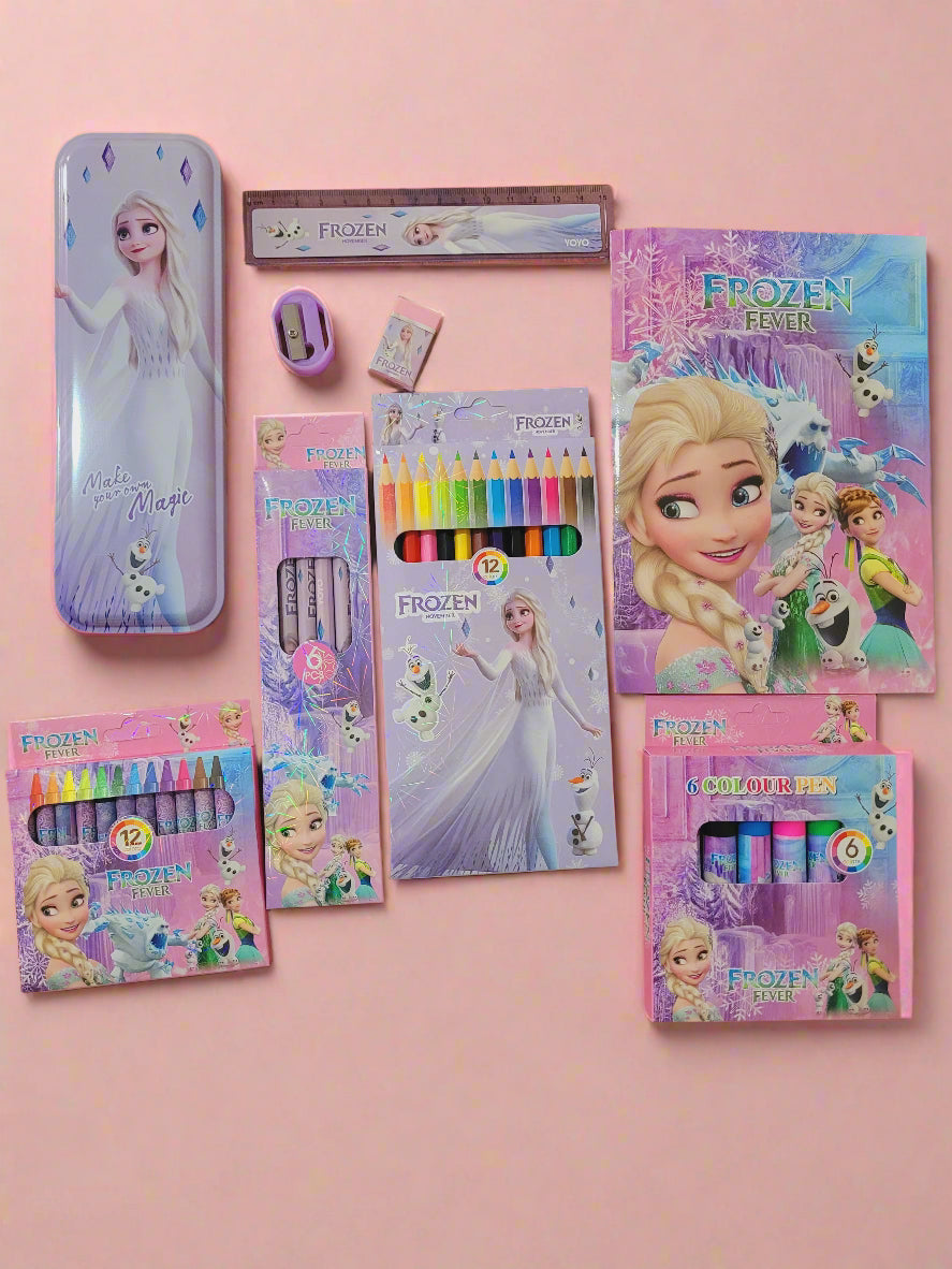 Frozen Theme All-in-One Stationery Gift Set For Kids-41 Pcs