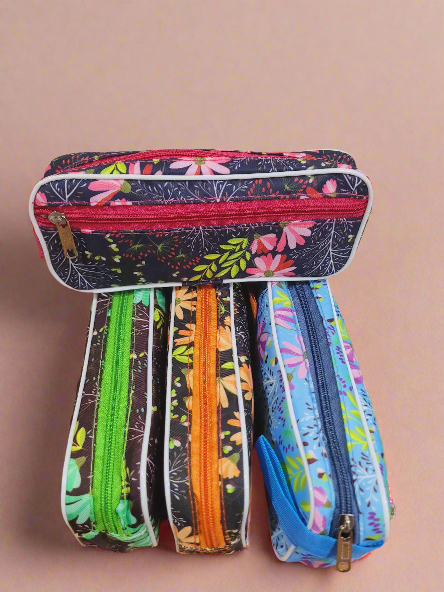 Flower Themed Stationery/Multi-utility Pouch