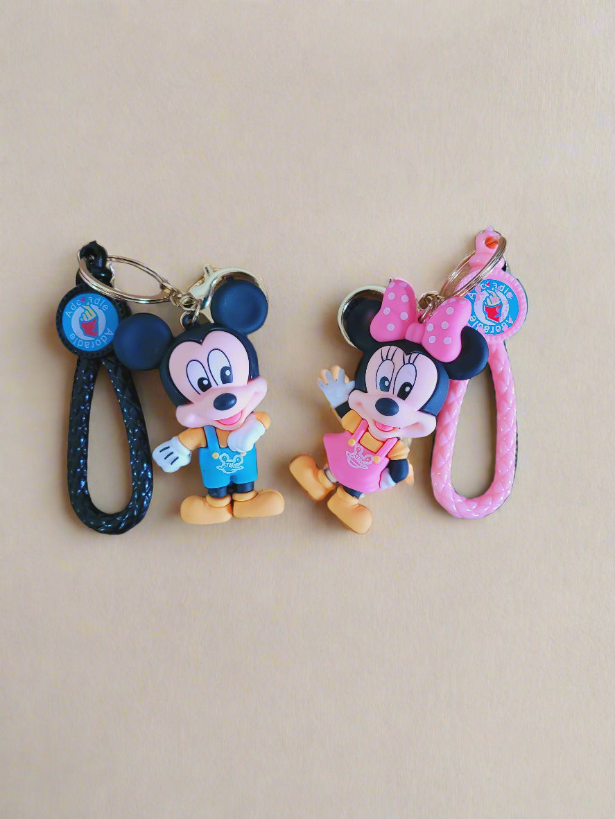 Mickey n Minnie Mouse Keychain