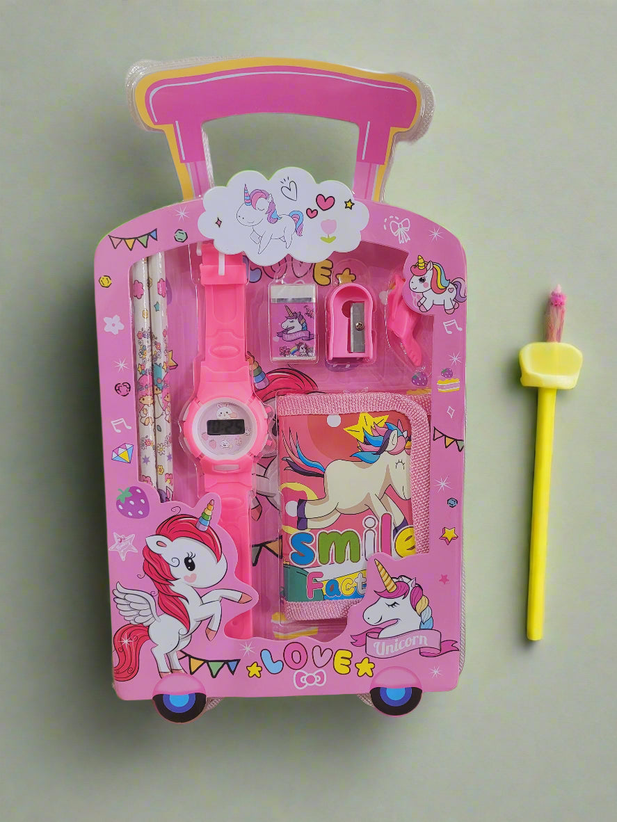 Unicorn Stationery Gift Set With Watch And Wallet