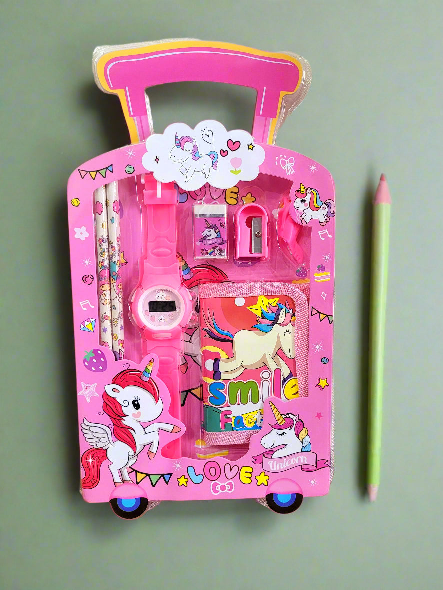 Unicorn Stationery Gift Set With Watch And Wallet