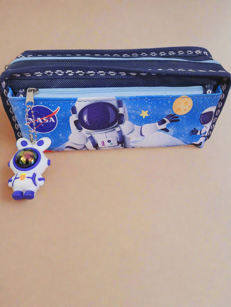 Astronaut Stationery Double Pocket Pouch