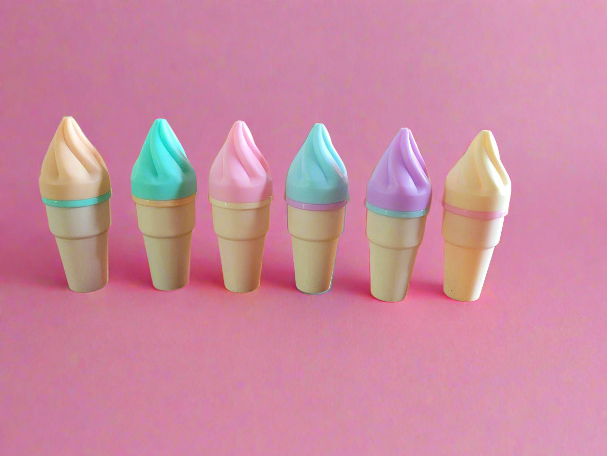 Ice-Cream Cone Highlighters-Pack of 6