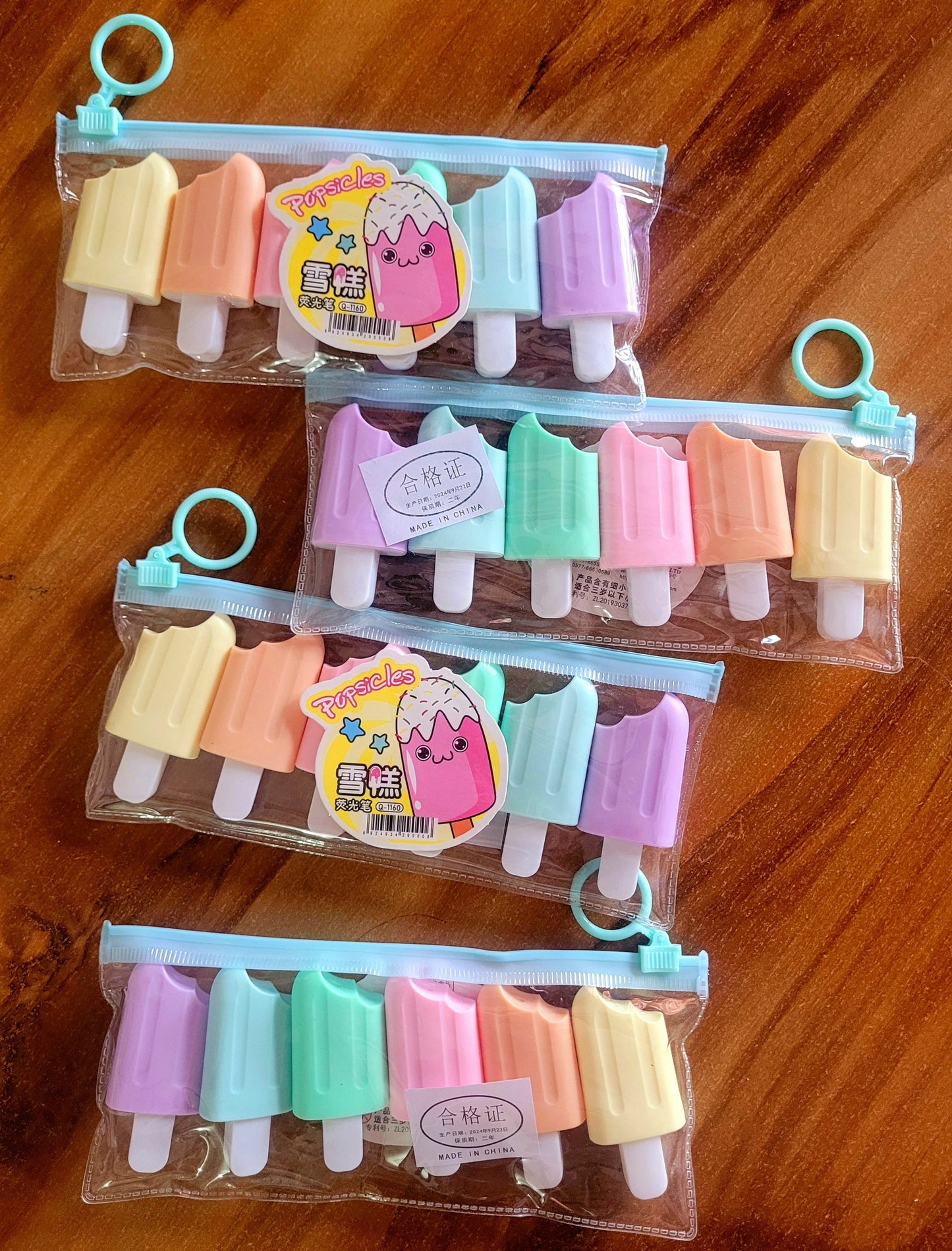 Popsicle Highlighters-Pack of 6