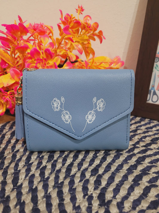 Trifold Blue Wallet