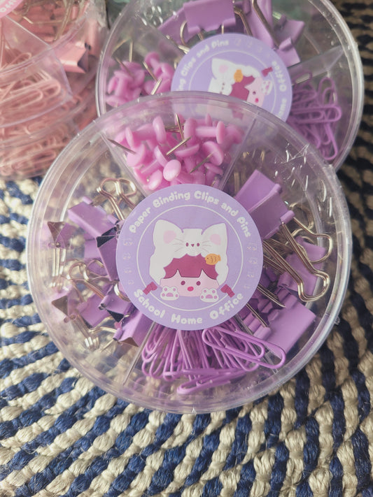 Paper Binding Clips And Pins Box