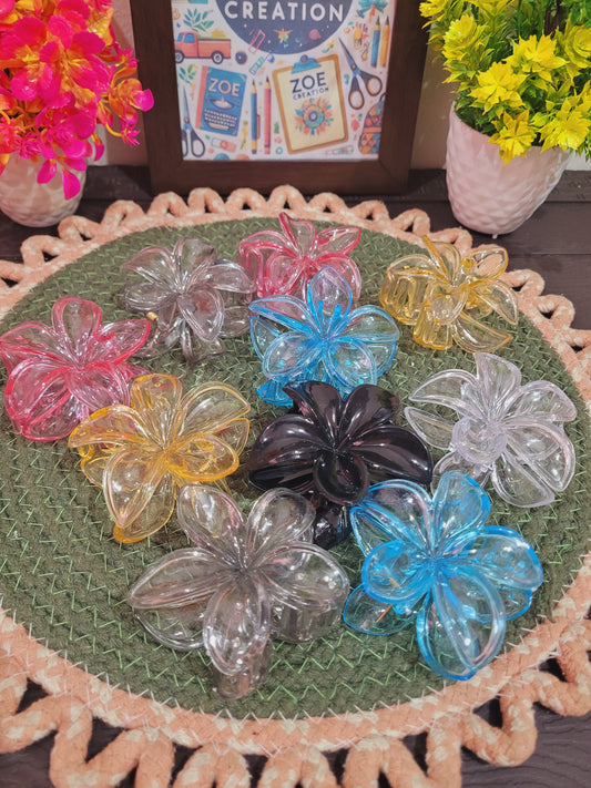 Transparent Flower Hair Clutcher