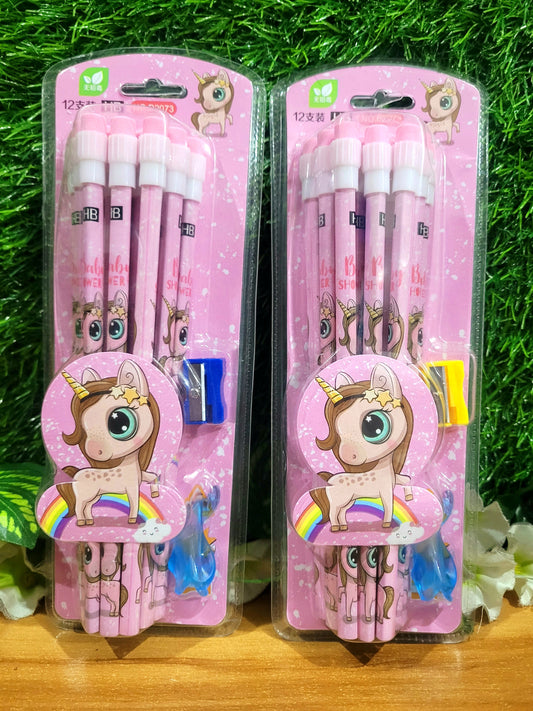 Unicorn 12 HB Pencils Set