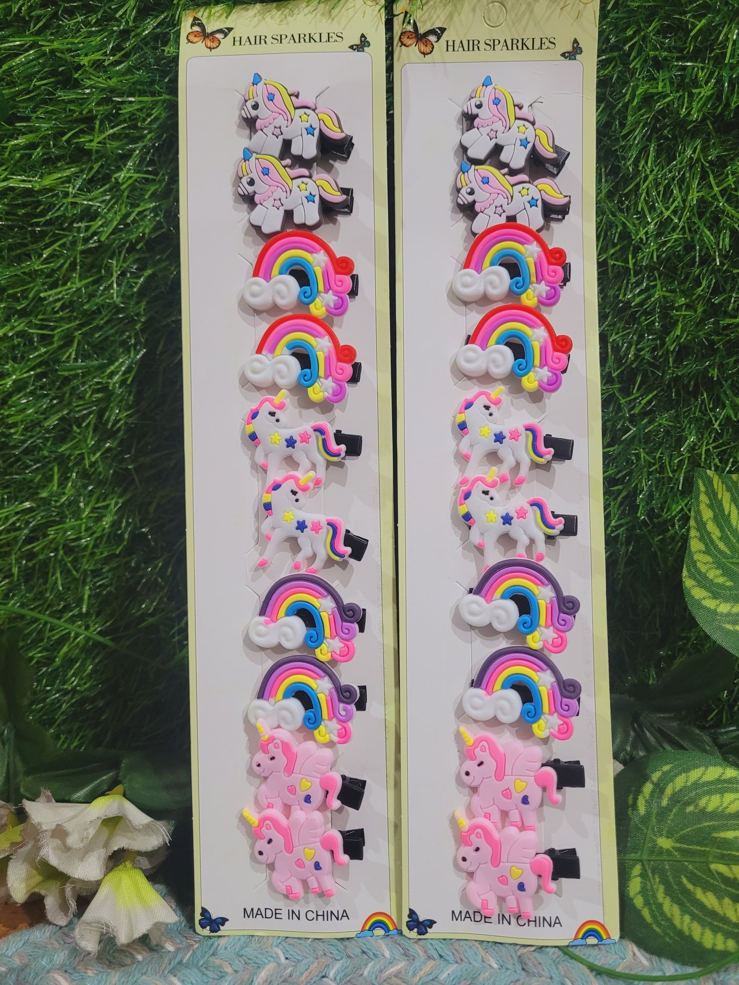 Pack of 10 Tiny Hairclips Card For Kids