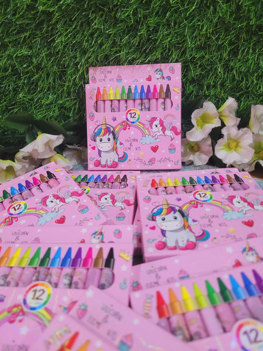 Wax Crayons Set For Kids- 12 Shades