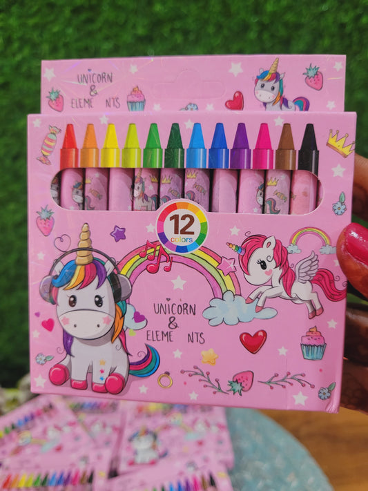 Wax Crayons Set For Kids- 12 Shades