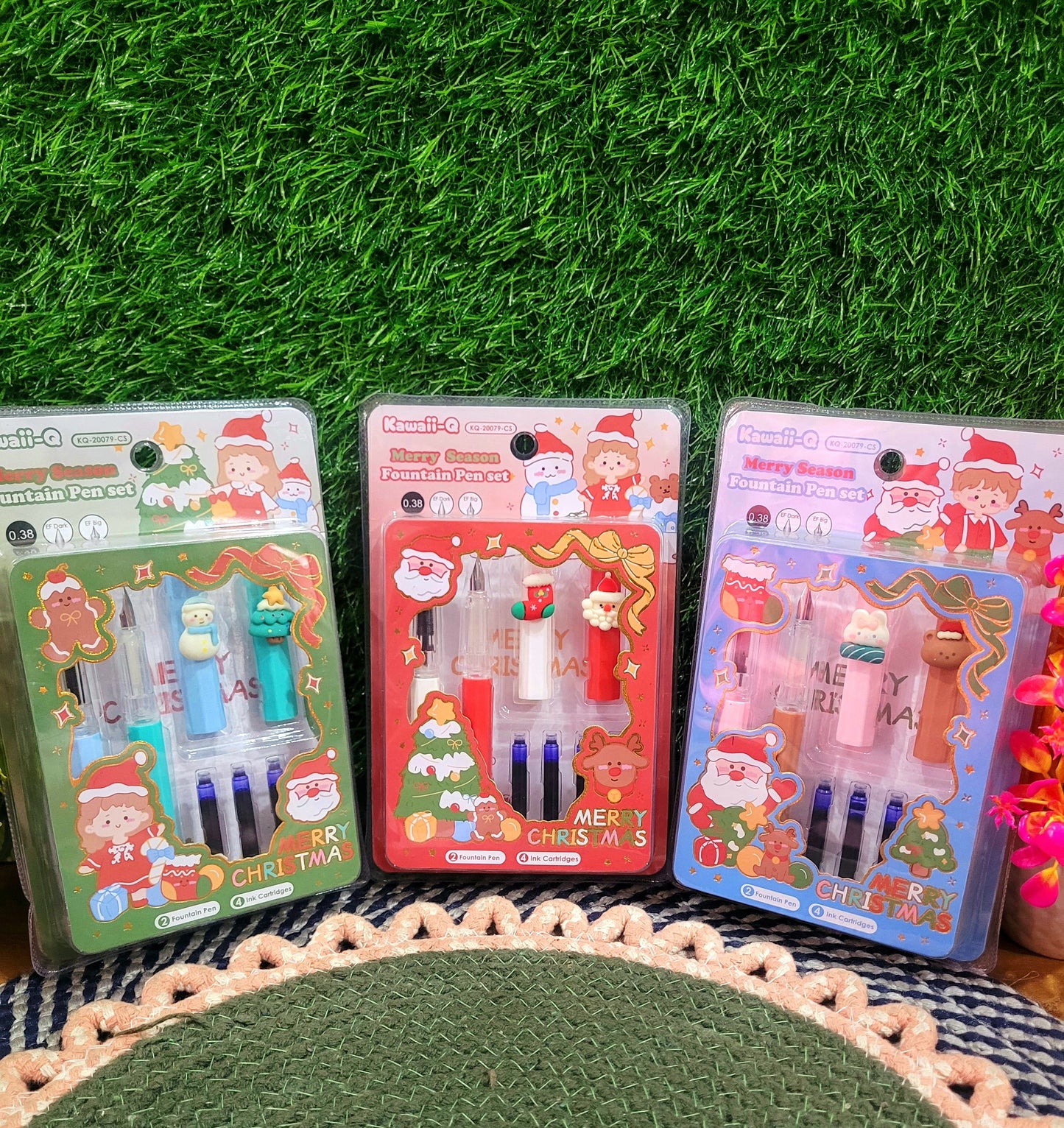 Christmas Themed Fountain Pen Set