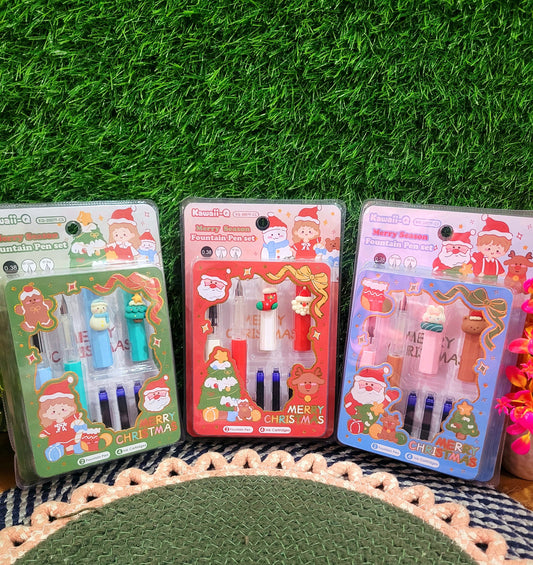 Christmas Themed Fountain Pen Set