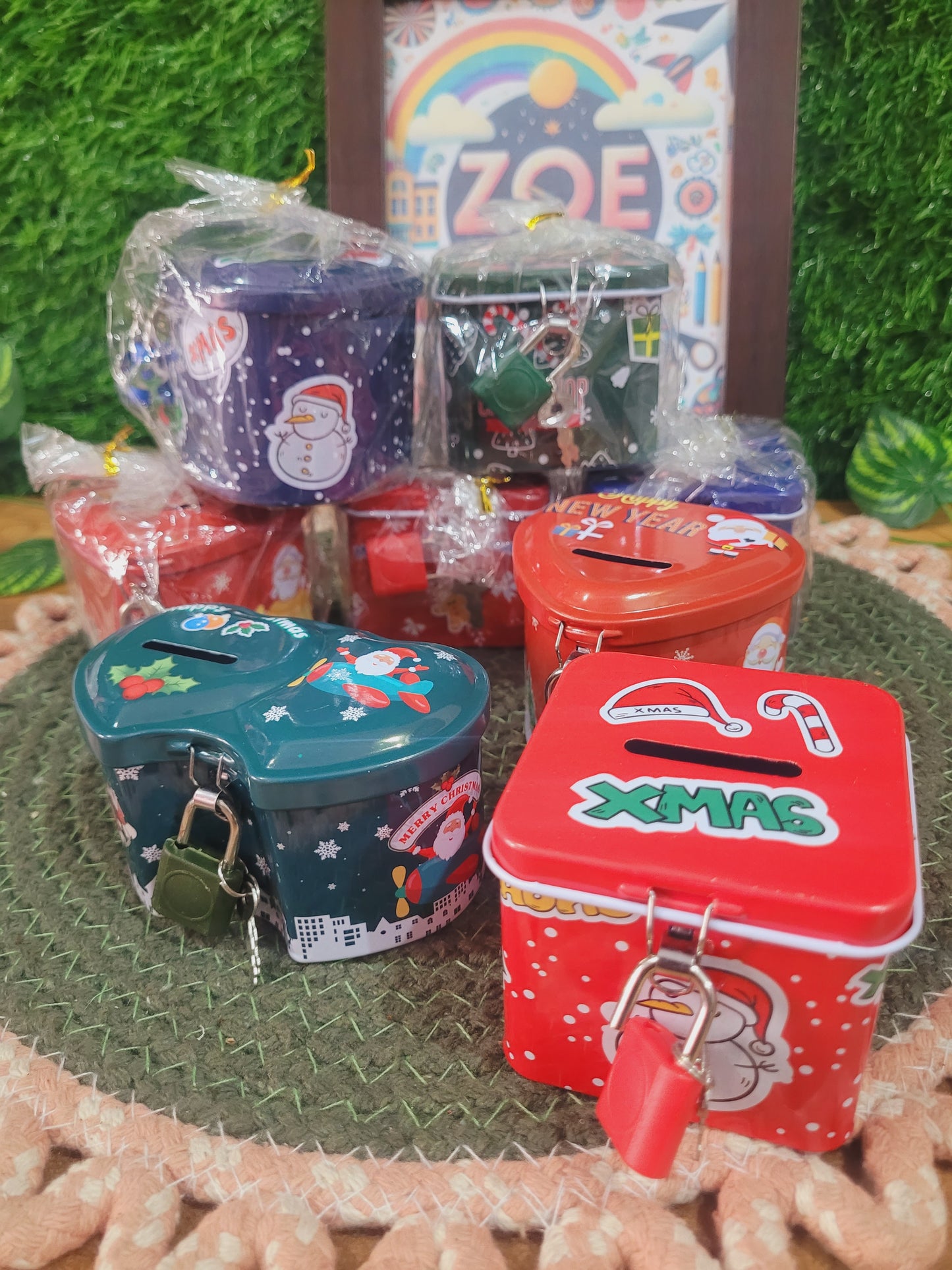 Christmas Themed Mini Money Bank