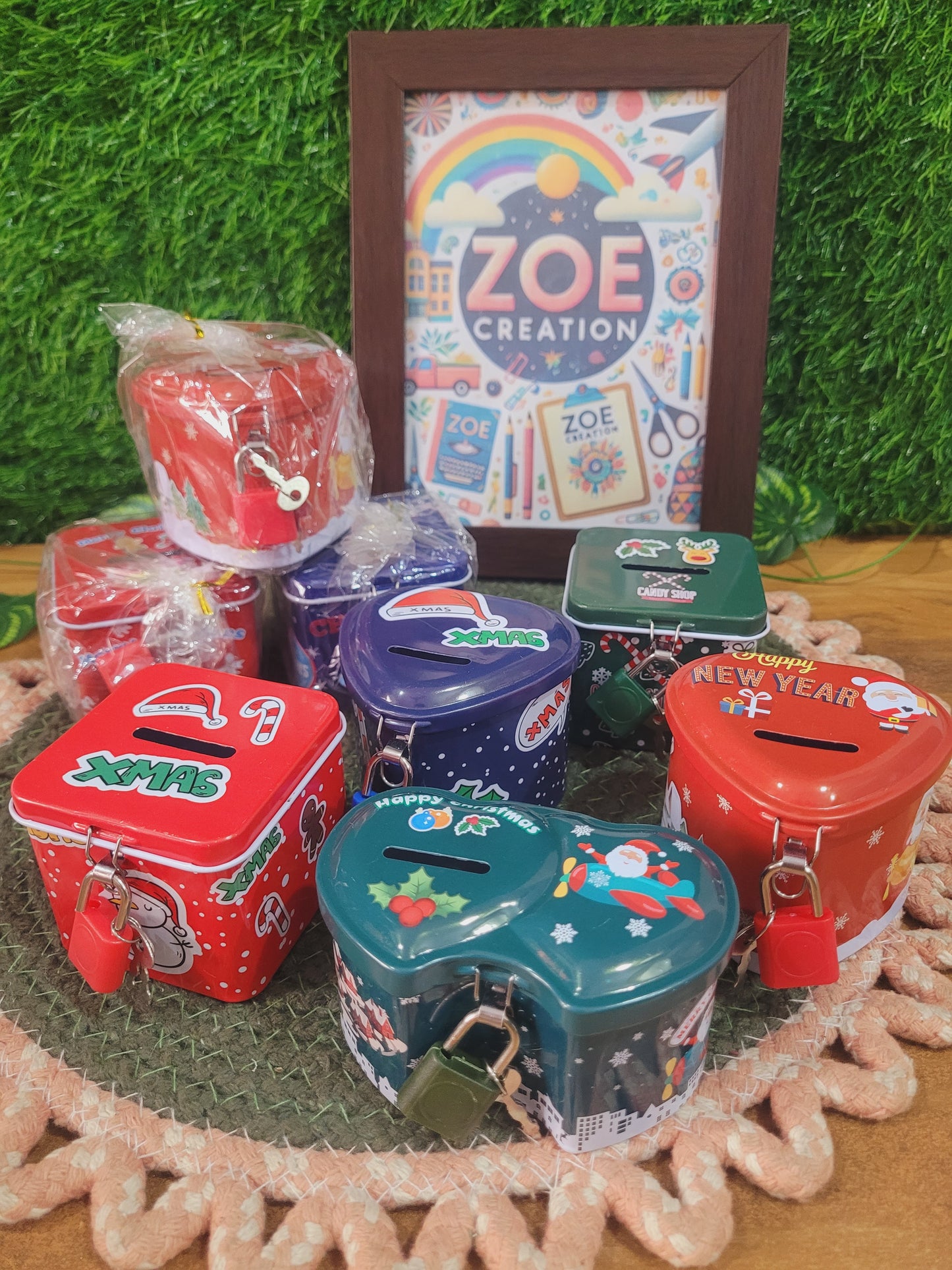 Christmas Themed Mini Money Bank