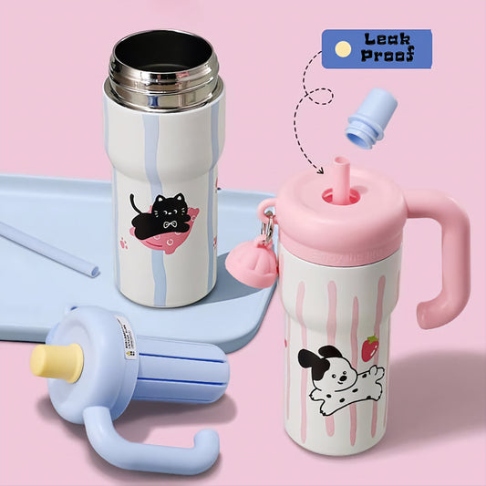 Casual Hydrate Kids Tumbler With Straw & Lid-600ML