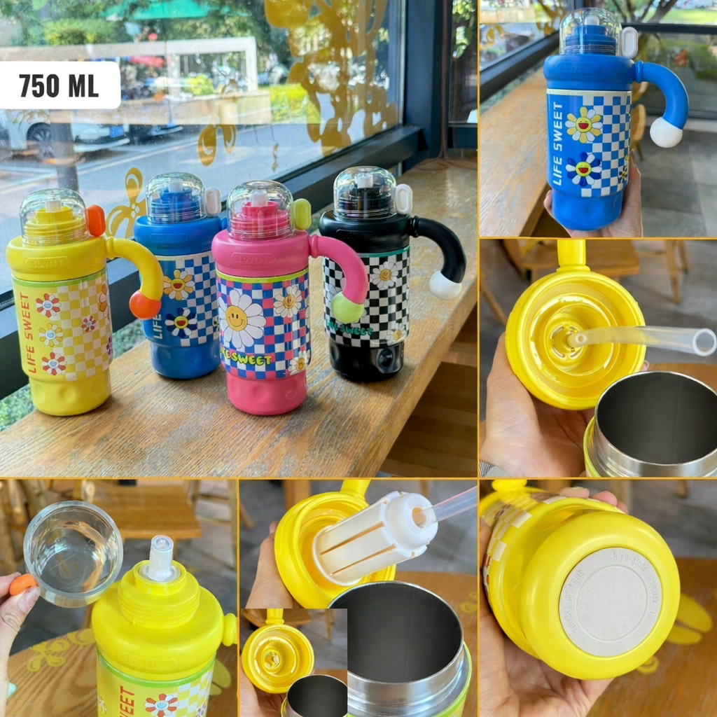 Sunflower Stainless Steel Vacuum Sipper Cup-750ML