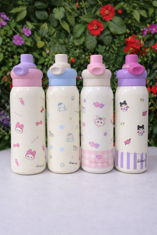 Kawaii Dual Stainless Steel Vacuum Cup Sipper/Water Bottle