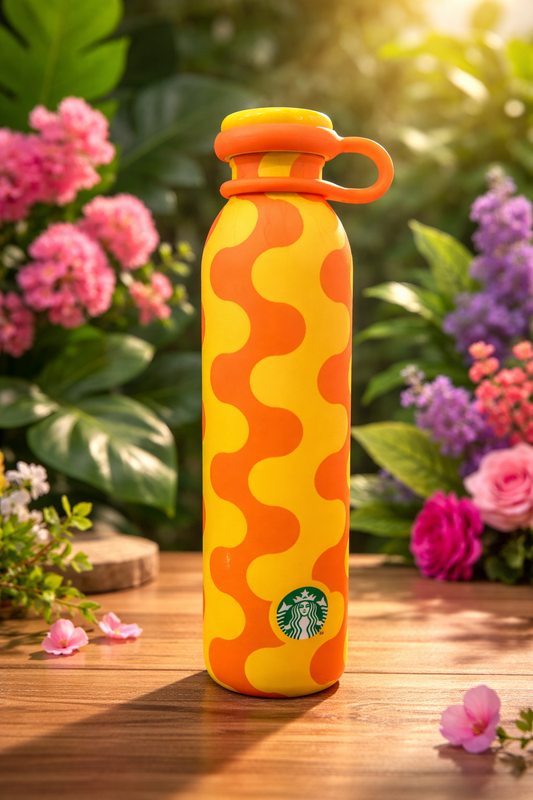Stainless Steel Retro Orange Water Bottle