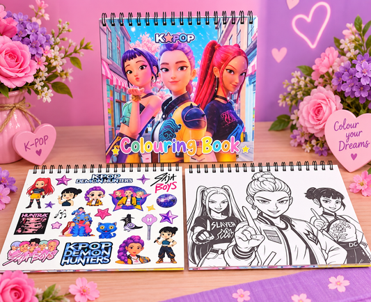 K-POP Colouring Book With Stickers