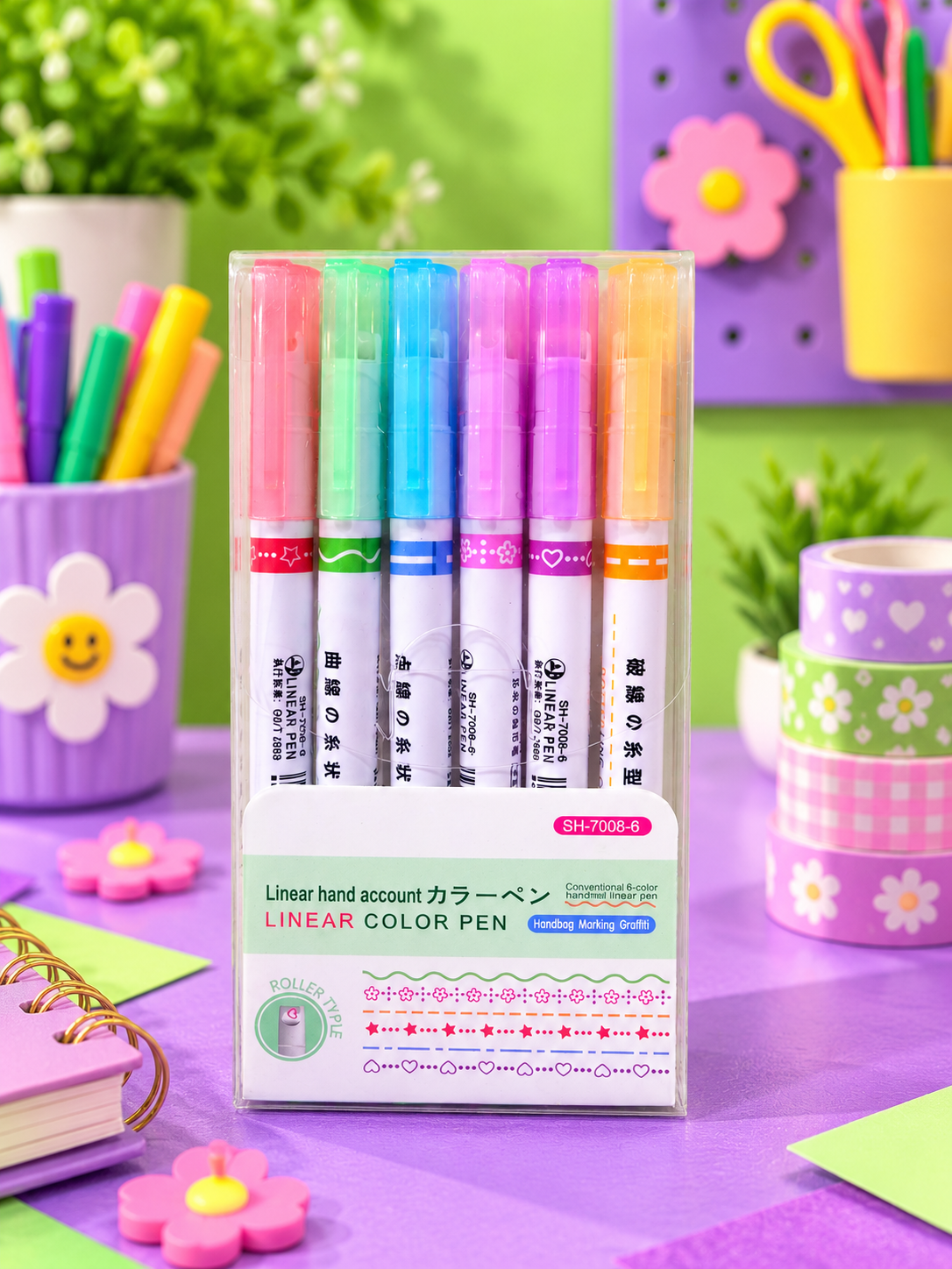 Linear Roll-on Colour Pen For Art & Craft